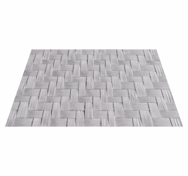 Tapis vinyle salon texture grise tissée - TenStickers