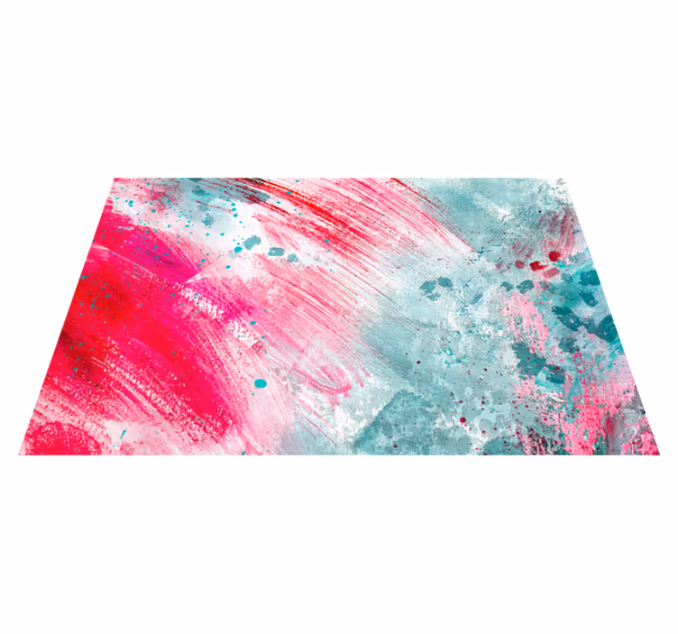 Tapis vinyle autres tapis Éclaboussure rose abstraite - TenStickers