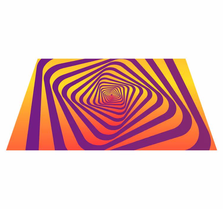 Tapis vinyle géométrique motif de couleur en spirale - TenStickers