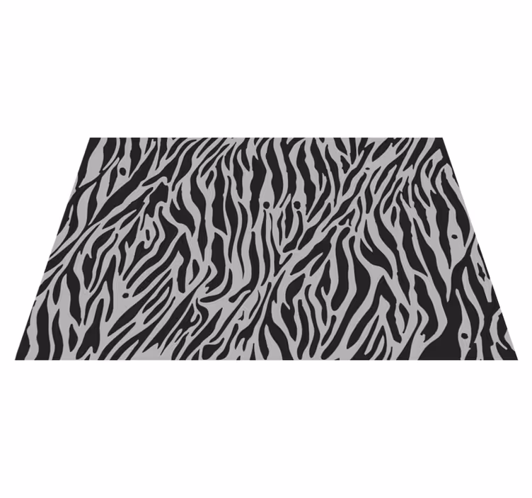 Tapis vinyle motif animal rayures à impression zébrée - TenStickers