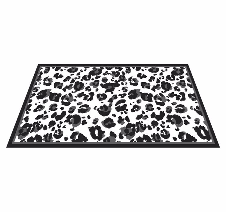 Tapis vinyle motif animal inspiration de taches noires - TenStickers
