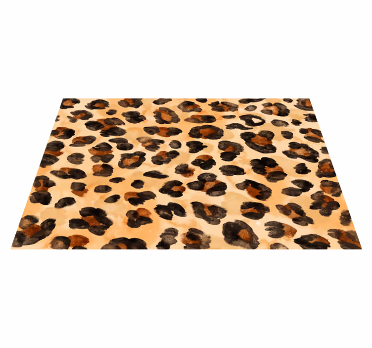 Tapis vinyle motif animal motif impressions de léopard - TenStickers
