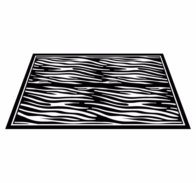 Tapis vinyle motif animal impression zébrée saisissante - TenStickers