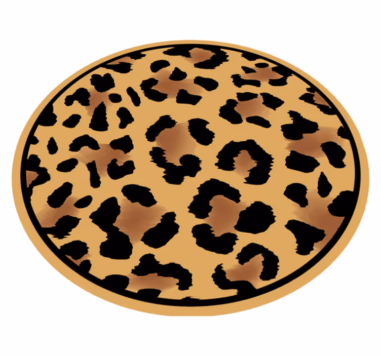 Tapis vinyle motif animal impression léopard sauvage - TenStickers