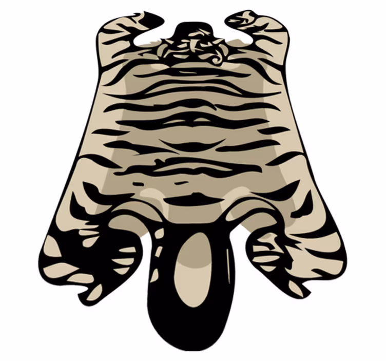 Tapis vinyle motif animal rayures de tigre élégantes - TenStickers
