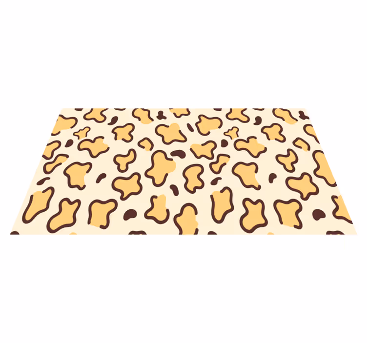 Tapis vinyle motif animal grandes formes de léopard - TenStickers