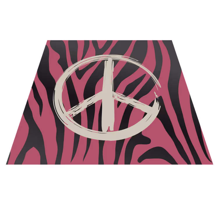 Tapis vinyle motif animal signe de paix - TenStickers