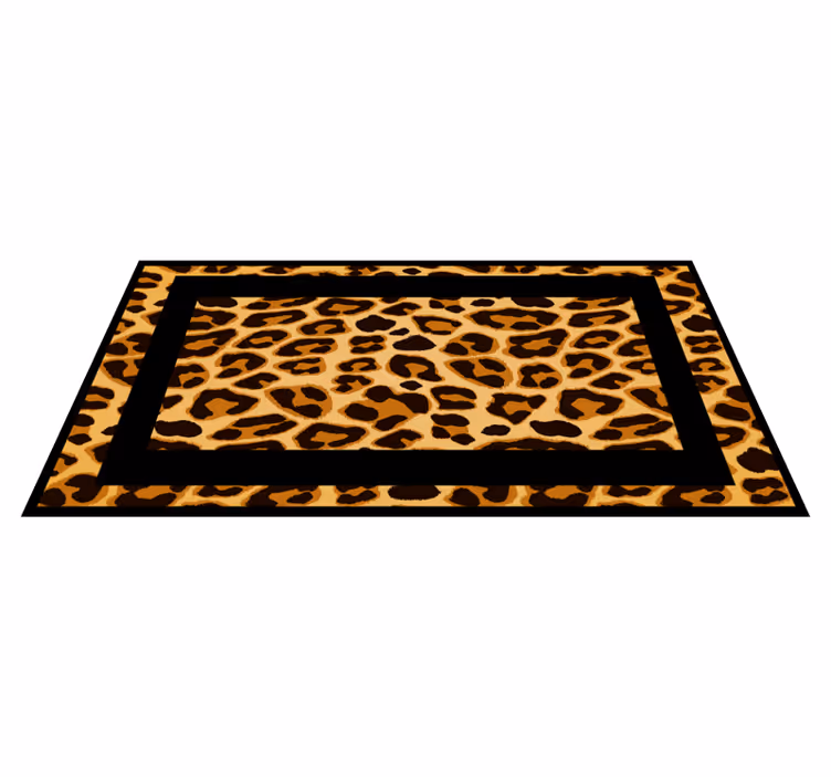 Tapis vinyle motif animal impression léopard rectangulaire - TenStickers
