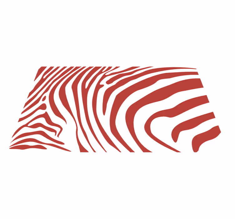 tapis vinyle salon Rayures zébrées rouges - TenStickers