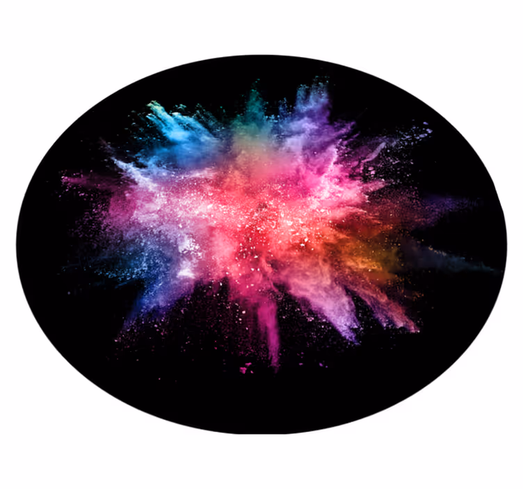 Tapis vinyle chambre explosion abstraite colorée - TenStickers