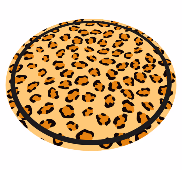Tapis vinyle motif animal imprimé léopard traditionnel - TenStickers