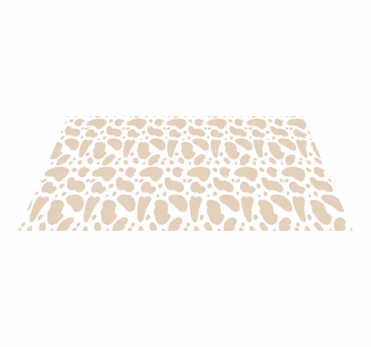 Tapis vinyle motif animal taches de girafe beiges - TenStickers