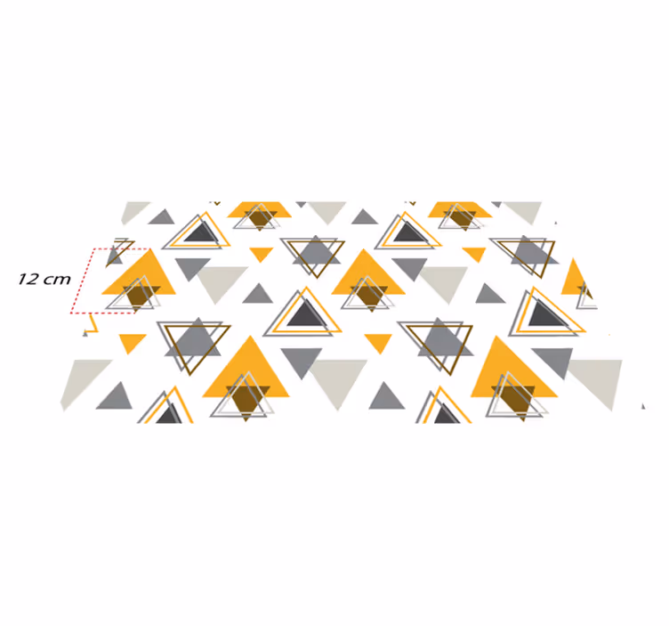 Tapis vinyle salon motif triangulaire nordique - TenStickers