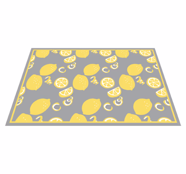 Tapis vinyle cuisine motif d'agrumes - TenStickers