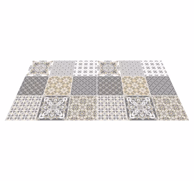 Tapis vinyle cuisine carreaux de ciment style marocain - TenStickers