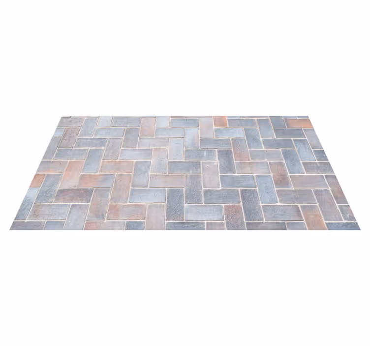 Tapis vinyle salle de bain motif de panier en pierre - TenStickers