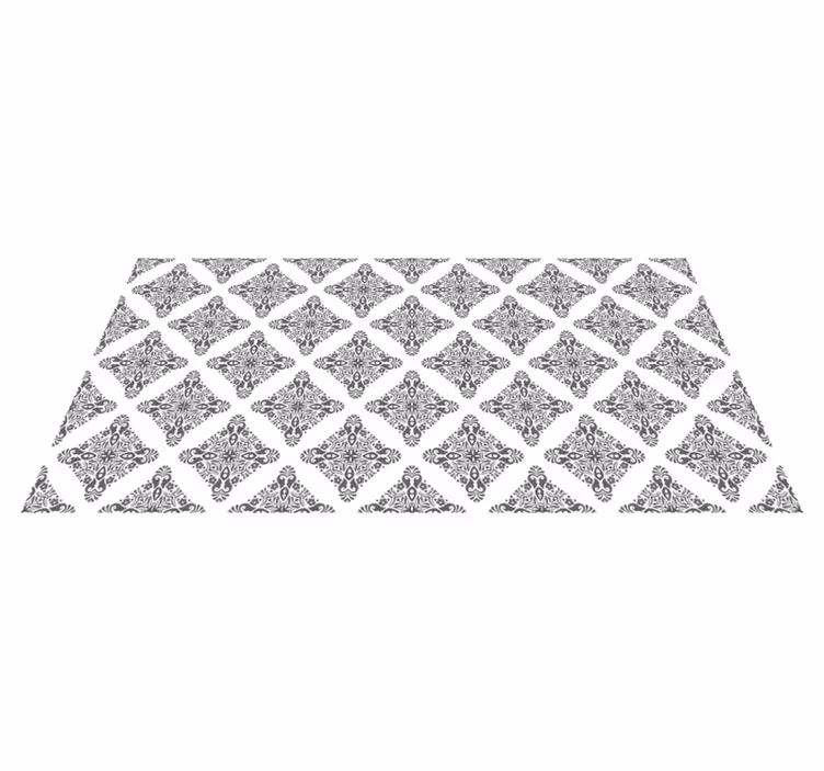 Tapis vinyle carreaux Effet carrelage gris clair amalfi - TenStickers