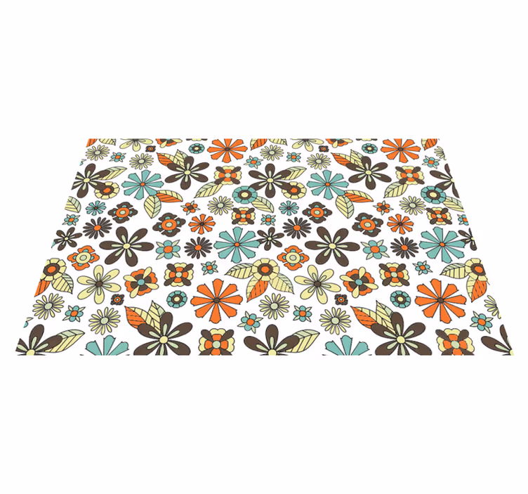 Tapis vinyle vintage design rétro des années 70 - TenStickers
