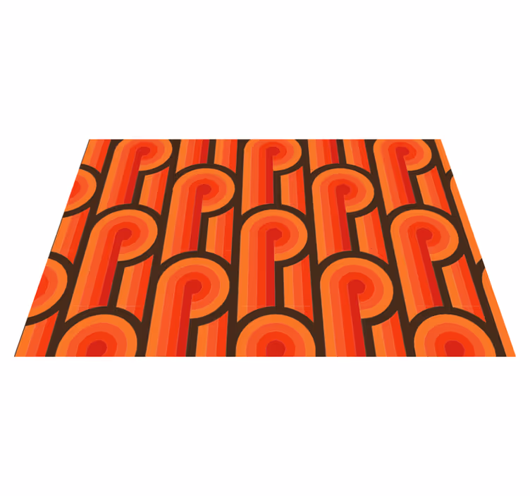 Tapis vinyle vintage motifs rétro incurvés - TenStickers