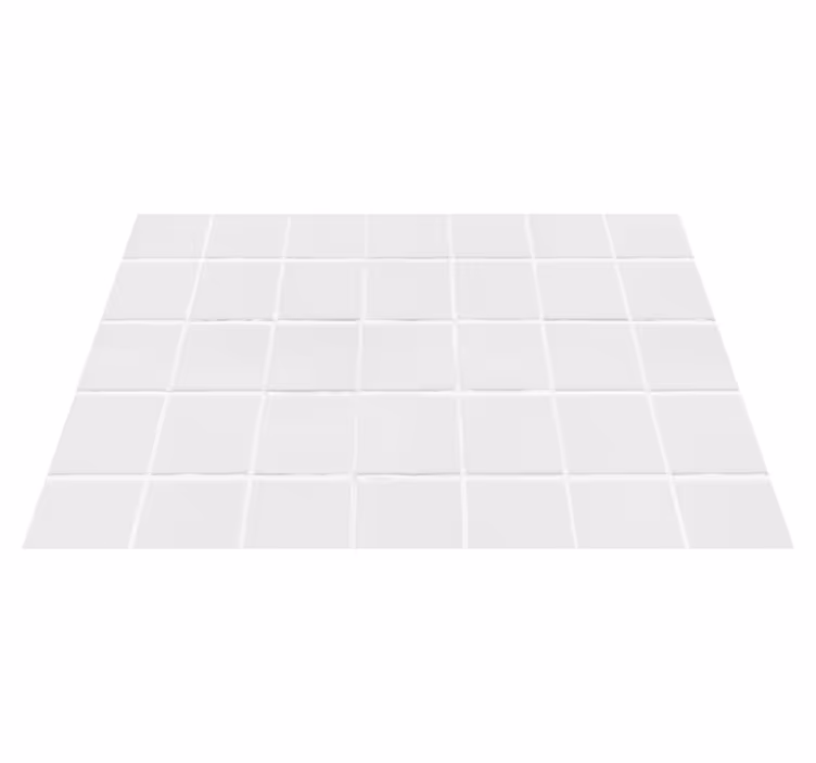 Tapis vinyle salle de bain grille blanche - TenStickers