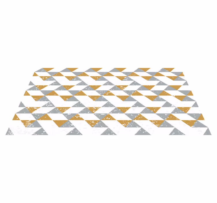 Tapis vinyle géométrique motif de triangle diagonal - TenStickers
