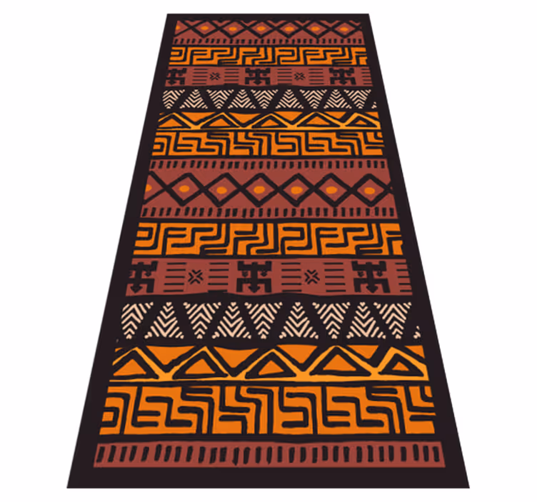 Tapis vinyle éthnique motifs géométriques tribaux - TenStickers
