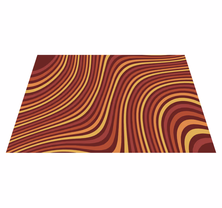 Tapis vinyle vintage flux de couleurs rétro ondulé - TenStickers
