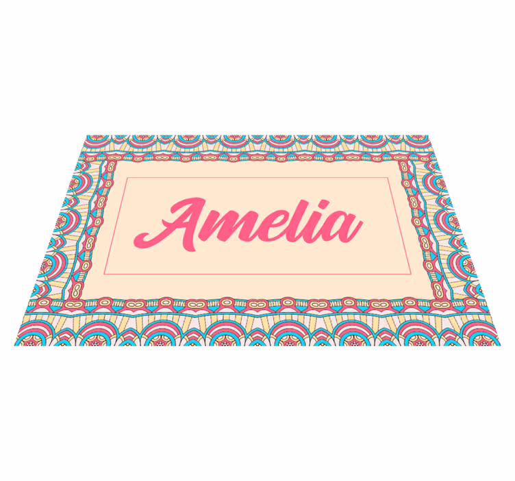 Tapis vinyle ado conception personnalisée bohème - TenStickers