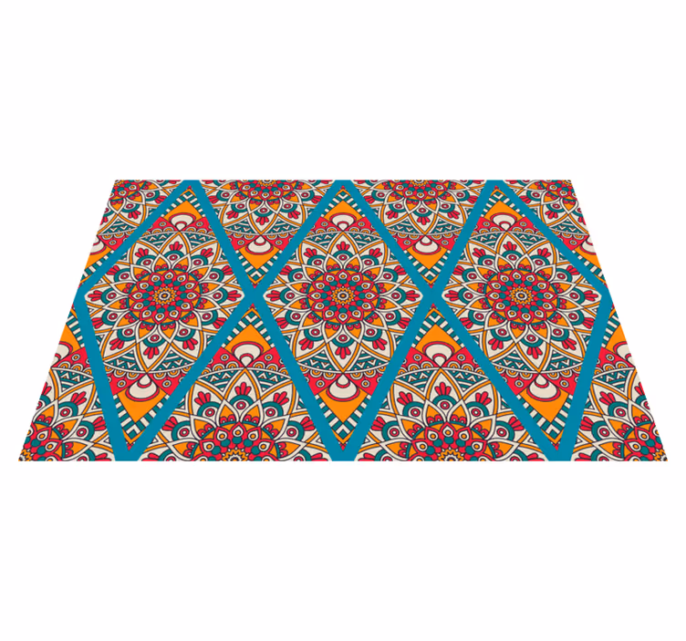 Tapis vinyle mandala concept coloré et vivant - TenStickers