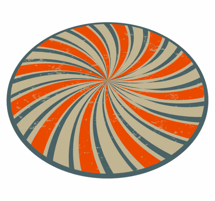 Tapis vinyle retro Spirale rétro grunge - TenStickers