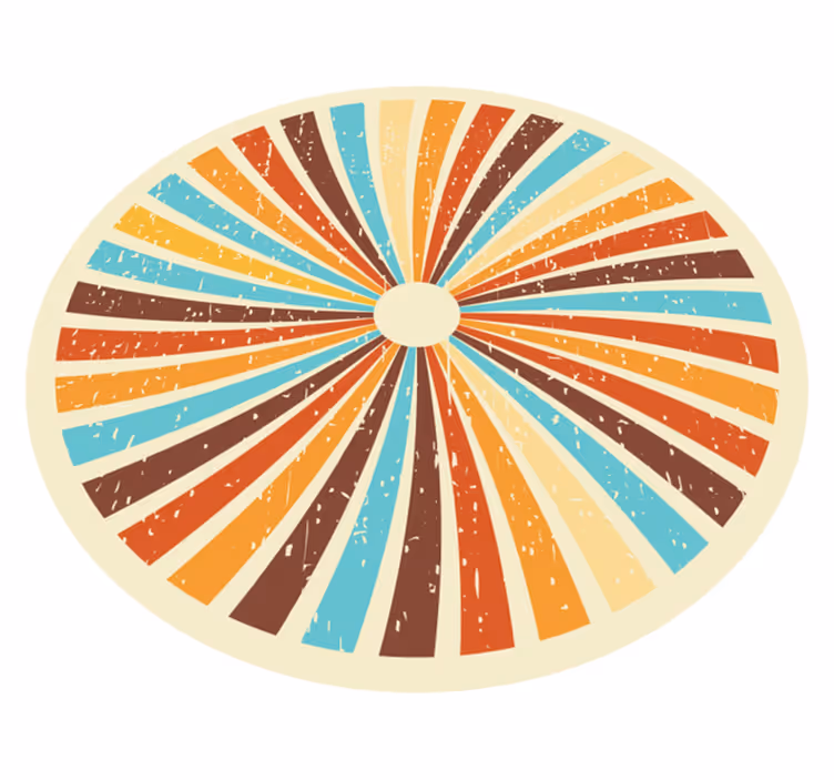 Tapis vinyle vintage motif rétro radiant - TenStickers