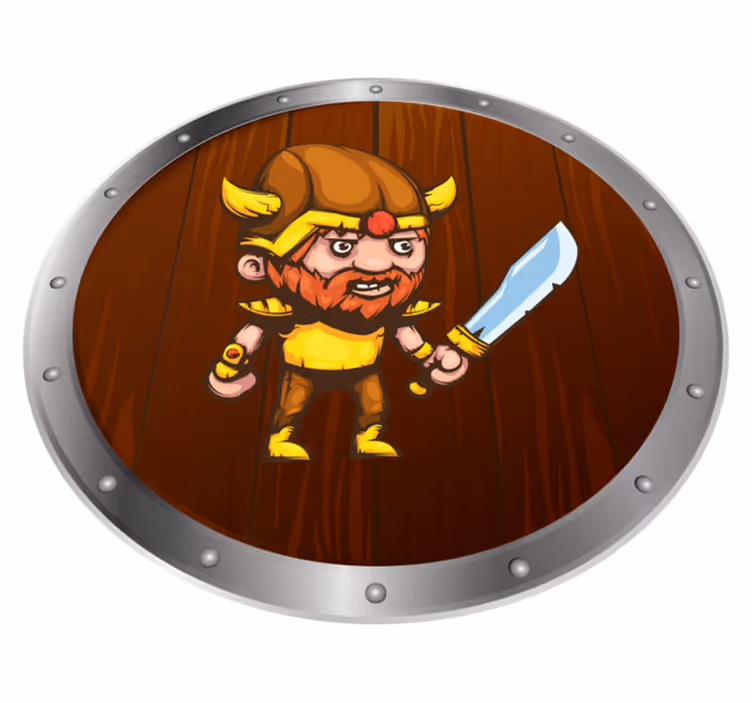 Tapis vinyle ethnique épée forte tenue viking - TenStickers