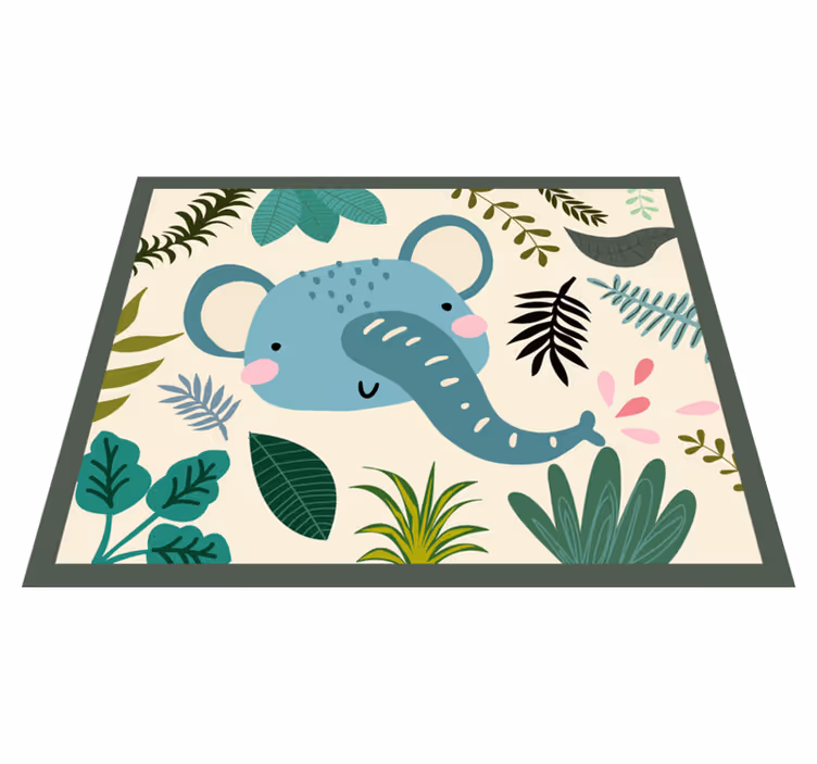 Tapis vinyle bébé illustration d'éléphant - TenStickers