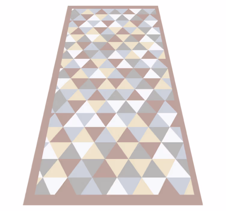 Tapis vinyle géométrique palette de couleurs triangulaire - TenStickers