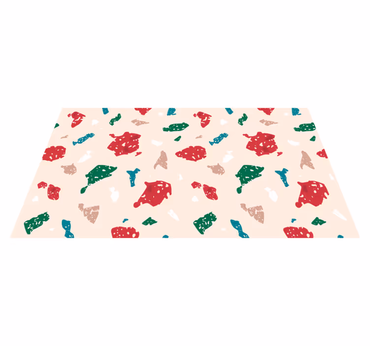 Tapis vinyle textures conception de terrazzo coloré - TenStickers
