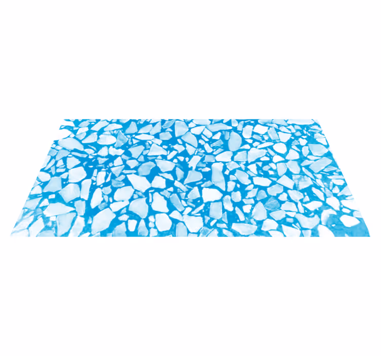 Tapis vinyle pierre mosaïque azur froide - TenStickers