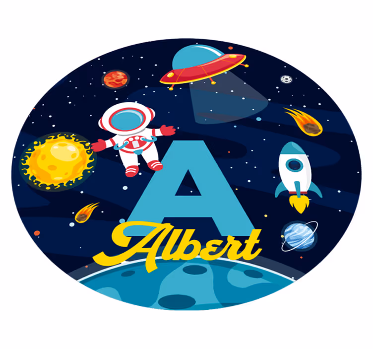 Tapis vinyle autres tapis nom personnalisé dans l'espace - TenStickers