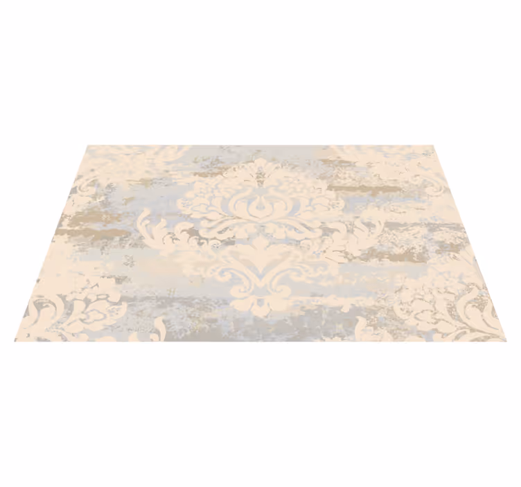 Tapis vinyle salle à manger damas sophistiqué - TenStickers