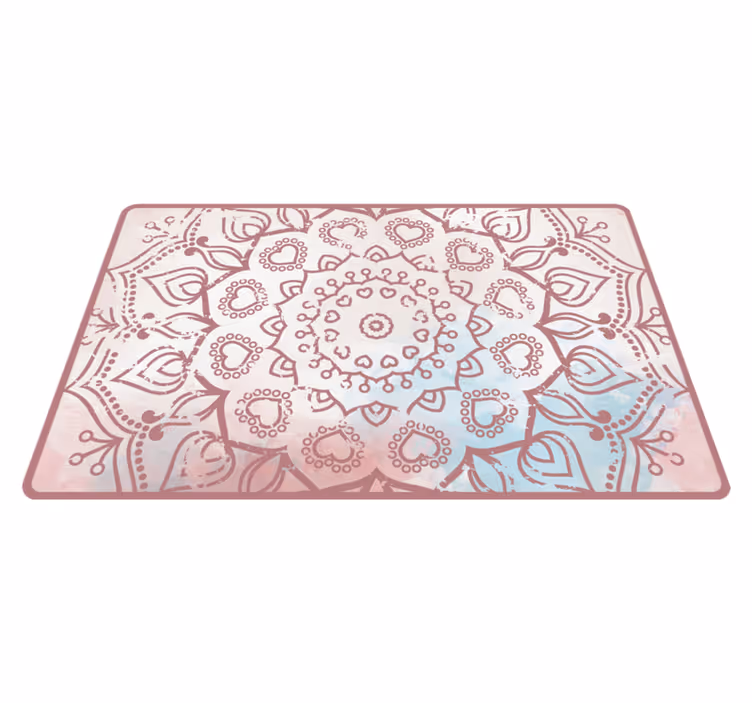 Tapis vinyle mandala design violet délicat - TenStickers