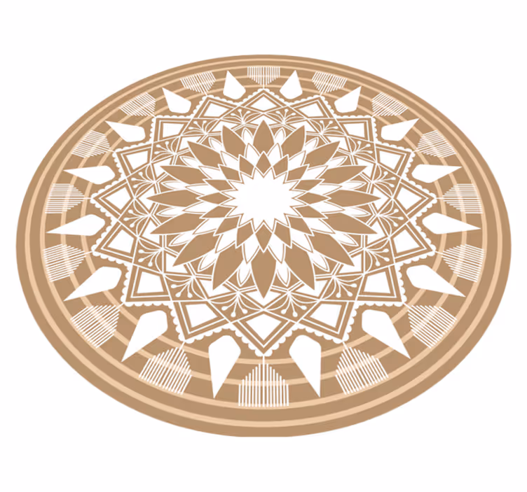 Tapis vinyle mandala géométrie sophistiquée - TenStickers