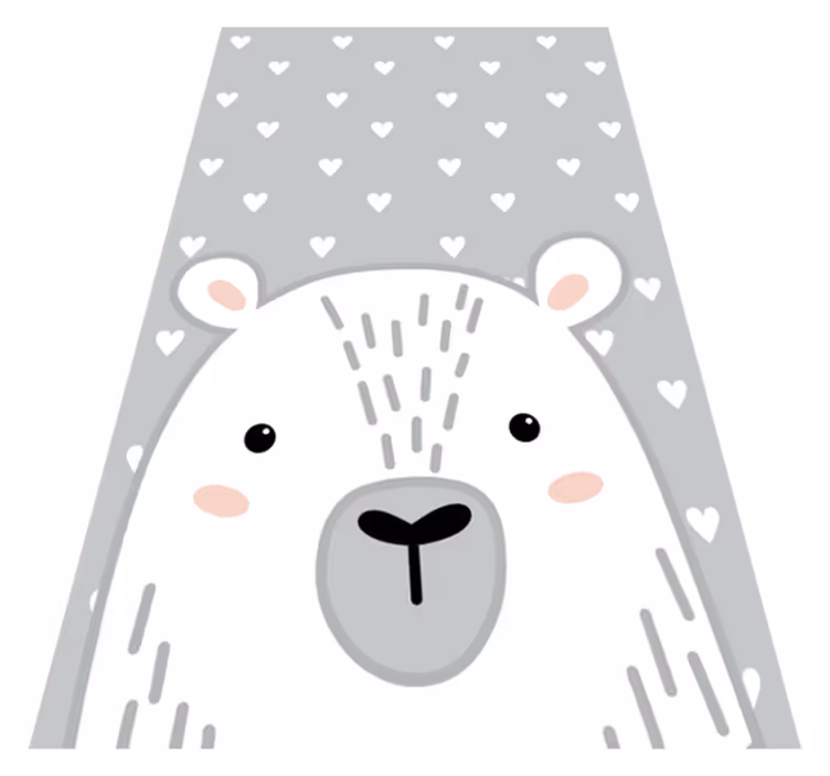 Tapis vinyle bébé ourson gris pour bébé - TenStickers