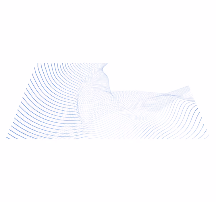 Tapis vinyle moderne Lignes ondulées bleues élégantes - TenStickers