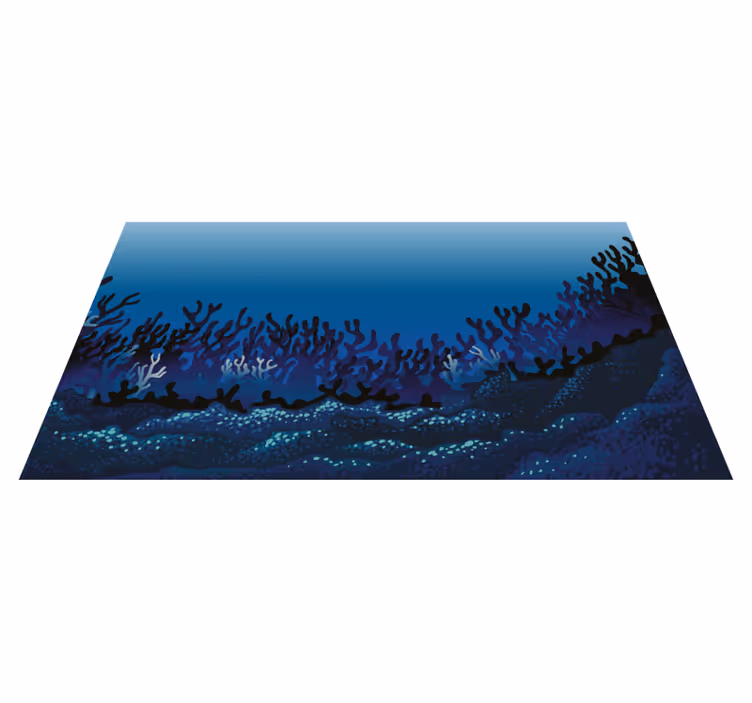 tapis vinyle chambre Bleu profond sous la mer - TenStickers
