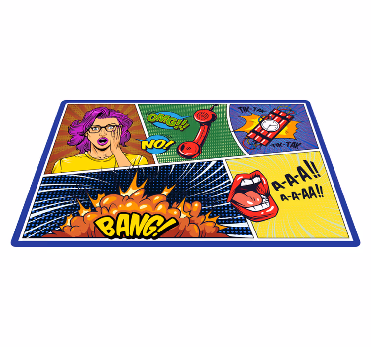 Tapis vinyle Bandes dessinées dessins explosion - TenStickers