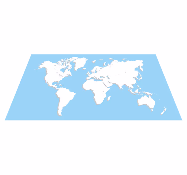 Tapis vinyle carte du monde carte du monde - TenStickers