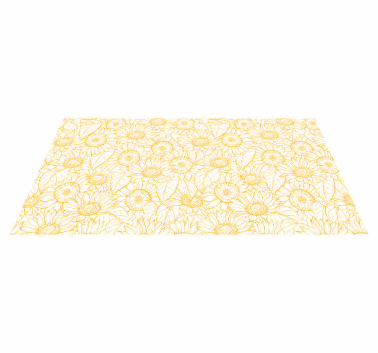 Tapis vinyle plantes motif tournesol - TenStickers
