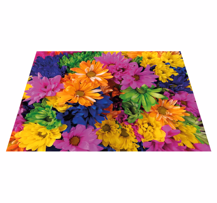 Tapis vinyle plantes exposition florale colorée - TenStickers
