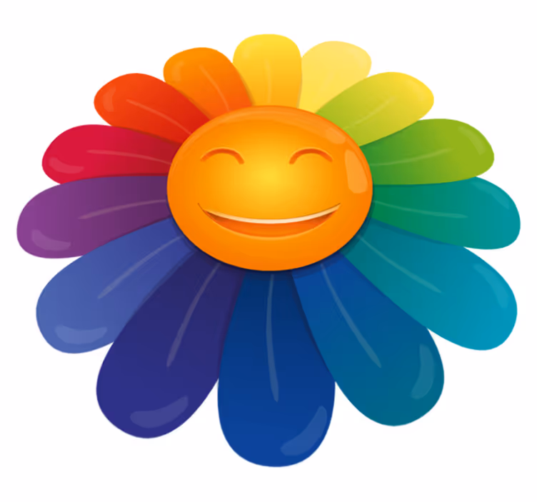 Tapis vinyle autres tapis imprimé fleur souriante - TenStickers