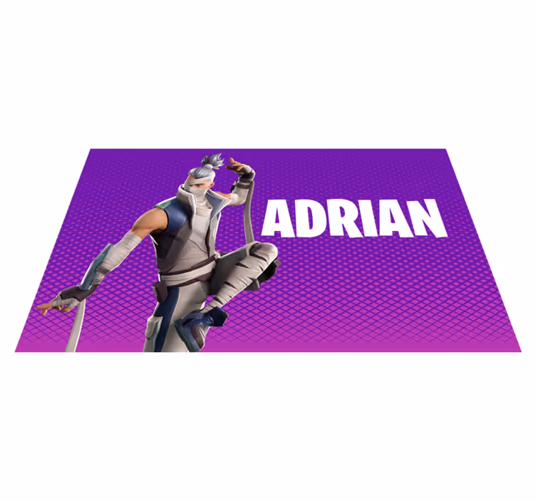 tapis vinyle chambre Jeu vidéo ninja boy - TenStickers