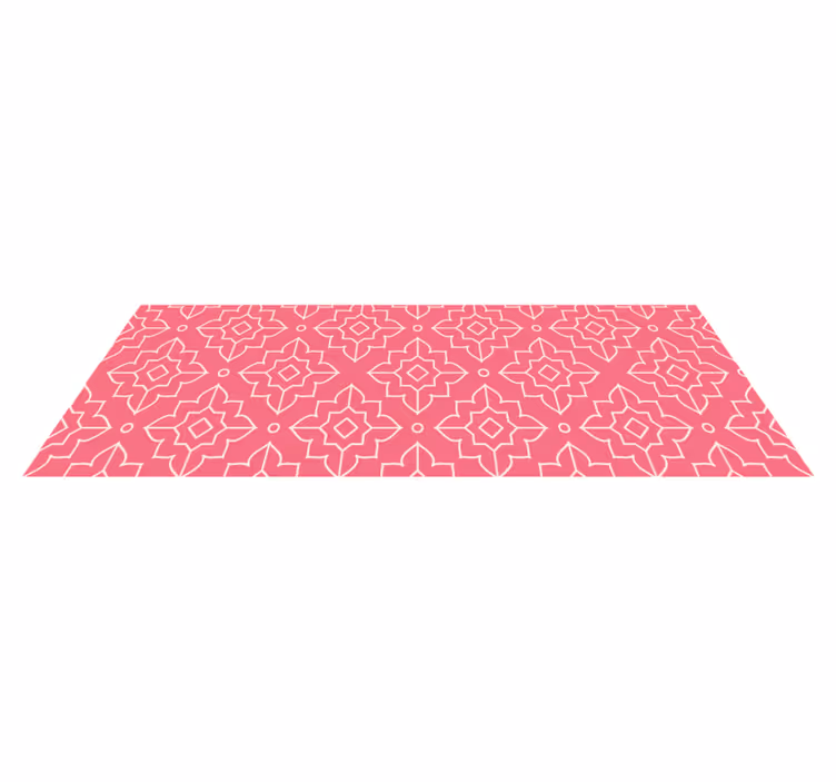 tapis vinyle salle a manger Design rose original - TenStickers